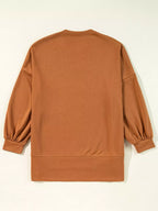 Women's Oversized Sweatshirt Happy Halloween Graphic Notched Long Sleeve Top edaae640-2266-4ad3-924c-91558f0e0fea-Max-Origin Trendsi