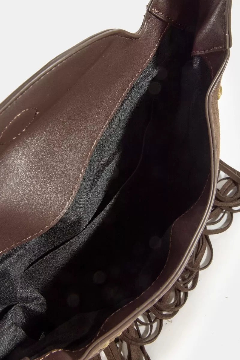 Fame Accessories Womens Shoulder Bag Rivet Trim Suede Fringe Crossbody ee1e4aebaf524203b99ce67c47e0a42a-Max-Origin Trendsi