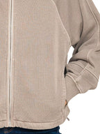 Zenana Womens Fleece Hoodie Ash Mocha Pigment Dye Zip Up with Pockets ee1eacf1-3239-4d4a-b3f8-5dadbc2c01d8-Max-Origin Trendsi