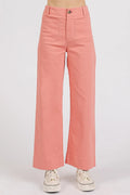 Mittoshop Wide Leg Pants Coral Pink Twill Patch Pocket High Rise CORAL PINK ee48c3dba71042178fceba486f697603-Max-Origin Trendsi