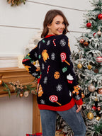 Christmas Sweater Tree Element Round Neck Long Sleeve Soft Pullover ee6a6680-3df4-4240-8c1d-56c56305ea96-Max Trendsi