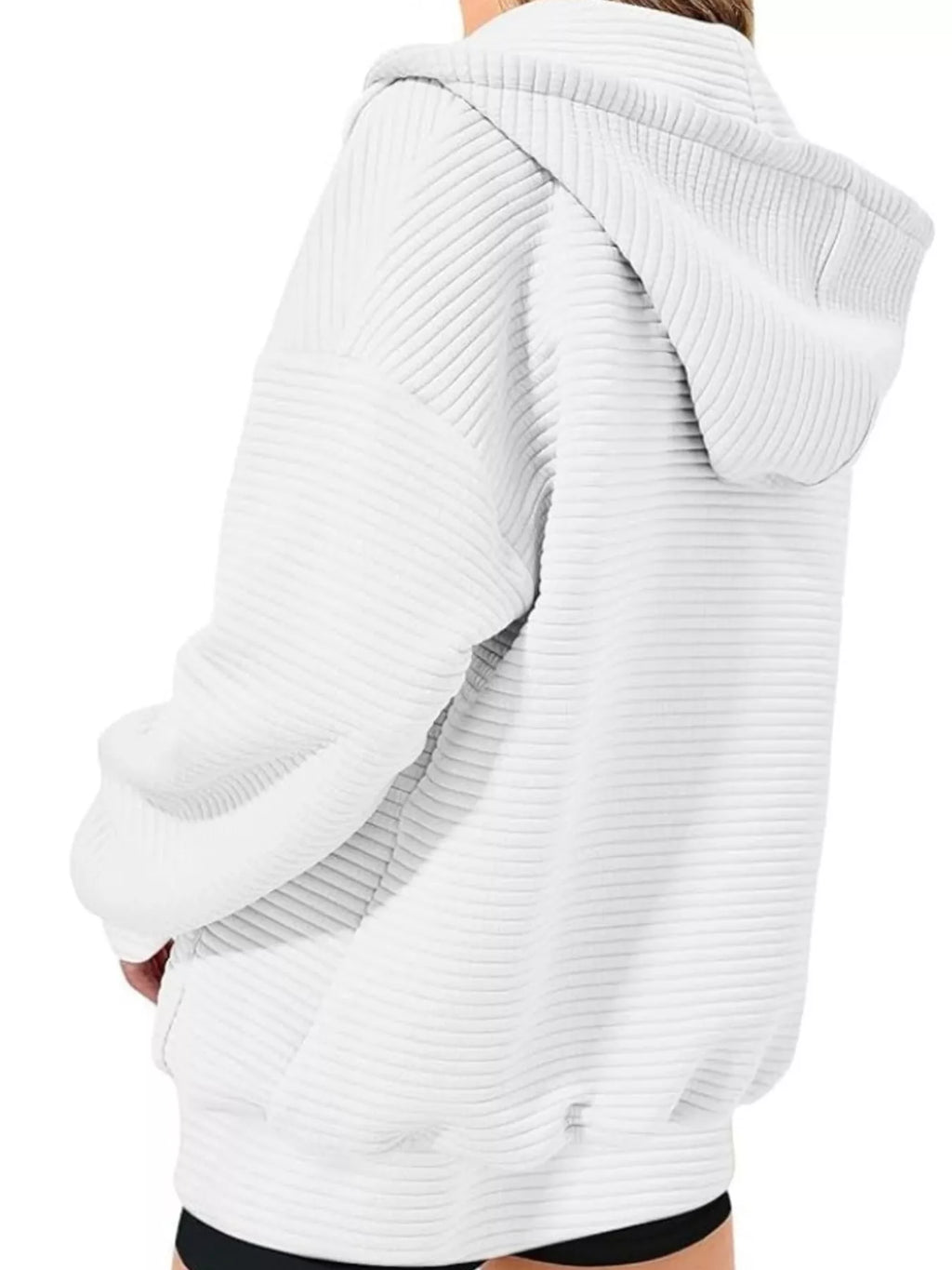 Women's Hoodie Zip Up Drawstring Hood Dropped Shoulder Long Sleeve eea7a508fe804263baac46ba86494ca3-Max-Origin Trendsi