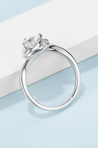 Murray 1 Carat Silver Heart Ring Moissanite 925 Sterling Zircon Platinum-plated ef1185cc8a344c8aa3ba5ebfb63682d6-Max Trendsi