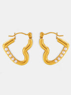 Heart Earrings Rhinestone Bead Stainless Steel Drop 18K gold-plated Jewelry ef11b9c8-6904-4844-9231-2d2290cc68d2-Max Trendsi
