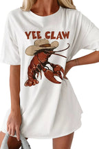 Yee Claw Graphic Oversized Round Neck T-Shirt