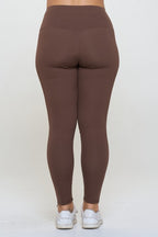 Yelete USA Leggings Coffee Brown Full Size Fleece Lined High Waisted Pants ef40f4ea-b77b-4f17-8164-82fa4129953c-Max Trendsi