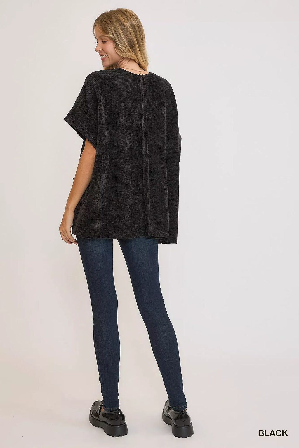 Umgee Womens Cardigan Black Open Front Knit with Front Pockets Short Sleeve ef587967-41b2-45a1-b6a5-cc7644eeee73-Max-Origin Trendsi