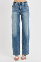 Women's Denim Jeans Medium Washed RISEN USA Distressed Wide Leg Denim Pants Medium ef7a7c0f-97ae-45b9-b0e9-2cdb8676ec86-Max Trendsi