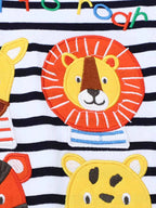 Boy's T-Shirt Cotton Striped Multicolor Animal Crew Neck Short Sleeve Top ef7af680-2143-4ff4-9cfd-da6daaff2a0f-Max-Origin Trendsi