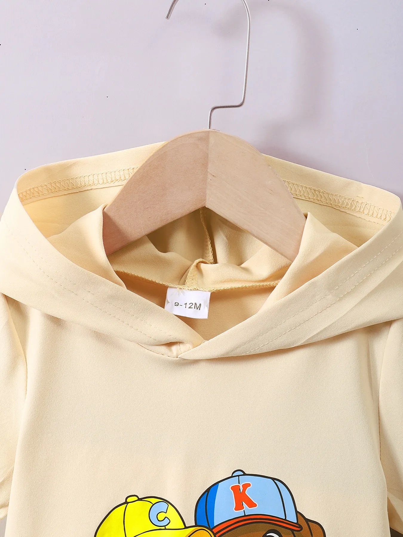 Baby Boy Set Pastel Yellow Dog Short Sleeve Hoodie and Shorts for Children ef7b7b76-27b5-4a29-bb9f-7f4e26af049e-Max-Origin Trendsi