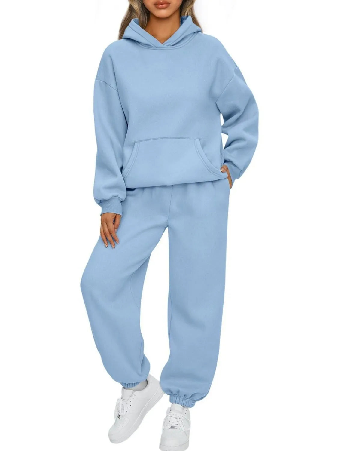 Women's Joggers Set Fleece Kangaroo Pocket Hoodie and Pocketed Pants Light Blue efb82104-9c2e-4167-9b21-fb878a4c11fe-Max-Origin Trendsi
