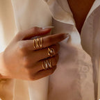 Open Ring 18K Gold-Plated Two-Tone Stainless Steel Women's Jewelry f0082474-3932-4304-b797-609c8b728906-Max-Origin Trendsi