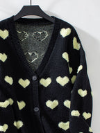 Women Cardigan Heart V-Neck Button Up Long Sleeve Soft Acrylic Knitwear f00db718-cbd8-40b7-bfa7-52585c13f325-Max Trendsi