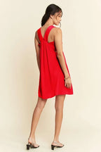 Davi & Dani Mini Dress Orange Washed Satin Cutout Skirt Wide Straps f03c184c06894b6ea793f703aee5aebb-Max-Origin Trendsi