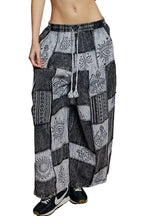 POL Drawstring Patchwork Wide-Leg Pants for Women
