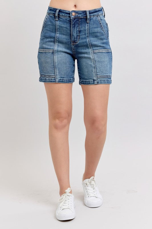 Judy Blue Denim Shorts High Rise Medium Wash S-3XL f0d5797a-20a5-4f6a-89cb-5539fa9a5c2d-Max Trendsi