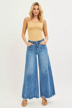 RISEN Ankle Wide Jeans Womens High Rise Medium Wash Denim Pants f0d6c49b-3787-4afe-bab2-fde683114092-Max-Origin Trendsi