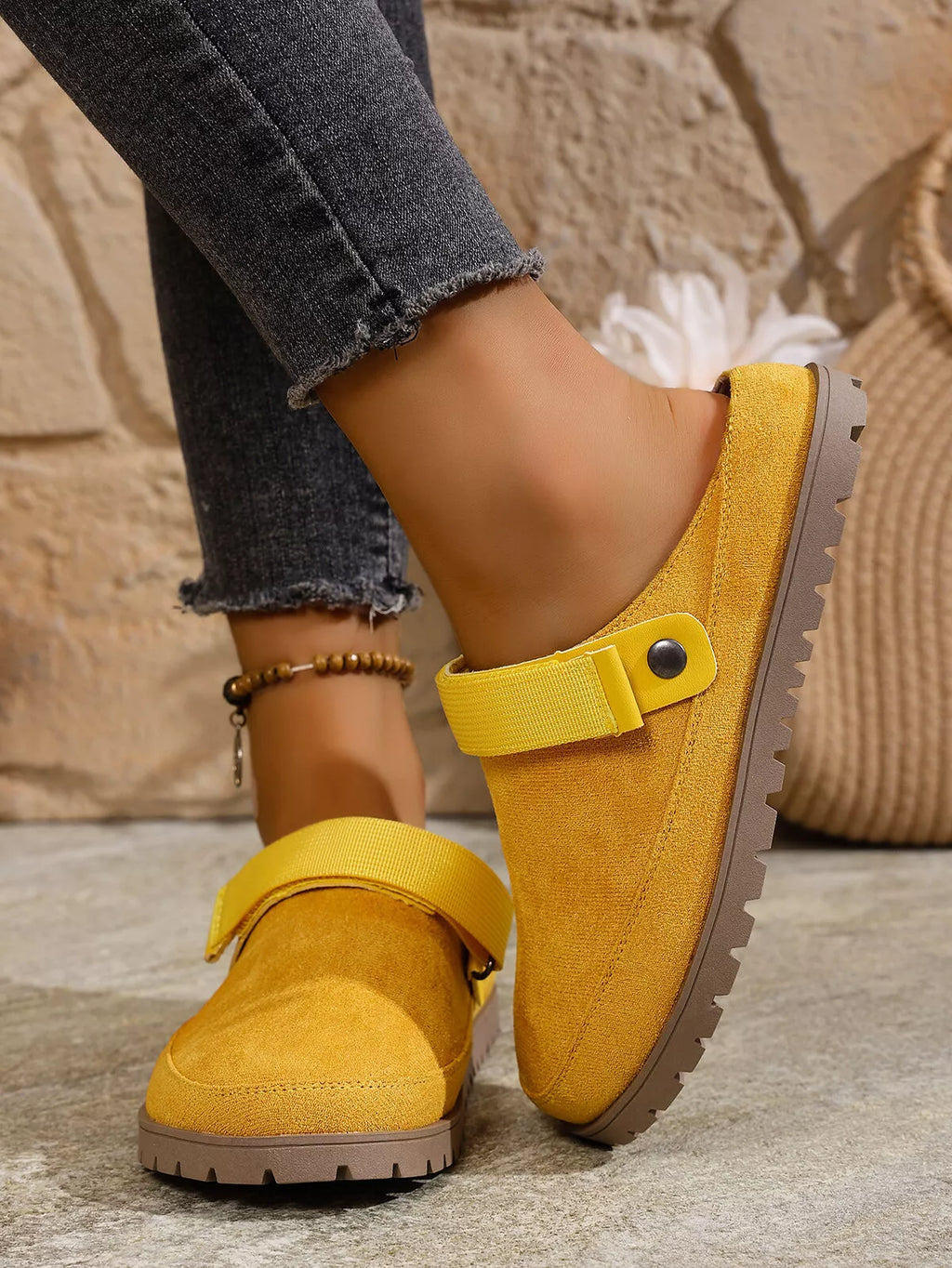 Women's Slip-Ons Round Toe Flats Shoes Yellow f0f8d25b7f1a4cf0a9aee5605075afac-Max-Origin Trendsi