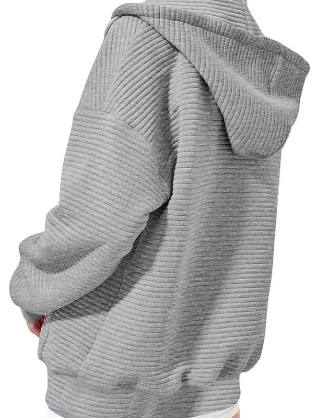 Women's Hoodie Zip Up Drawstring Hood Dropped Shoulder Long Sleeve f15dc57585d8463898e953597fd7857f-Max-Origin Trendsi