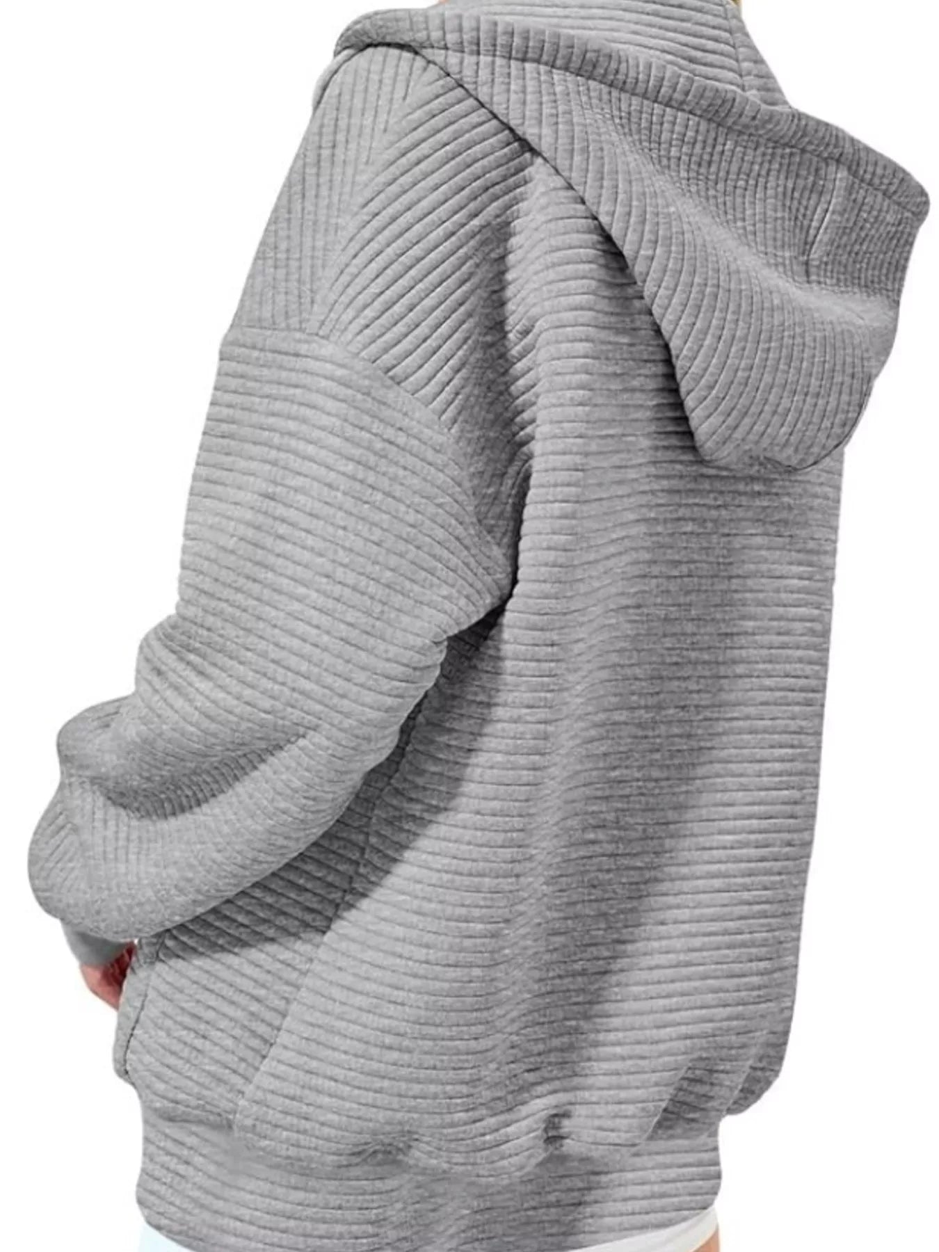 Women's Hoodie Zip Up Drawstring Hood Dropped Shoulder Long Sleeve f15dc57585d8463898e953597fd7857f-Max-Origin Trendsi