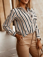 Women's Shirt Striped Long Sleeve Casual Pocketed Top f20d9a8e-9114-4ee1-bbbb-3038ab441dd6-Max-Origin Trendsi