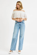 RISEN Boyfriend Jeans Women's Low Rise Ankle Distressed Medium Wash Denim f225a7ddb9e2464db2cf1647ab74c8f0-Max-Origin Trendsi