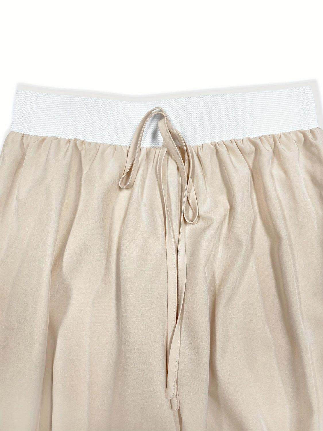 Outfit Set Round Neck Short Sleeve Top and Tied Pants Set f22f3533-8828-4288-b674-5fd9cf13ab12-Max Trendsi