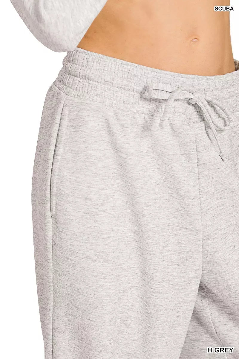 Zenana Outfit Set Light Gray Scuba Crewneck Pullover and Pants for Womens f24167b68615469fa4dfce17ce71cf3c-Max-Origin Trendsi