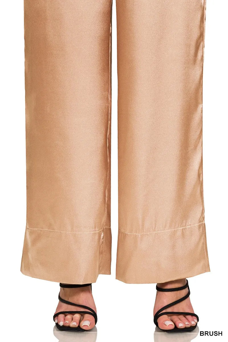Zenana Satin Pants Wide-Leg Brush Pink Trousers f2539670d87a4233a0ee73735da0cfee-Max-Origin Trendsi