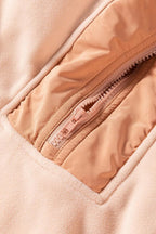Hoodie Color Block Half Zip Long Sleeve Hooded Sweatshirt f284ba5c-551b-44a5-986b-3d74fd57d3f9-Max Trendsi