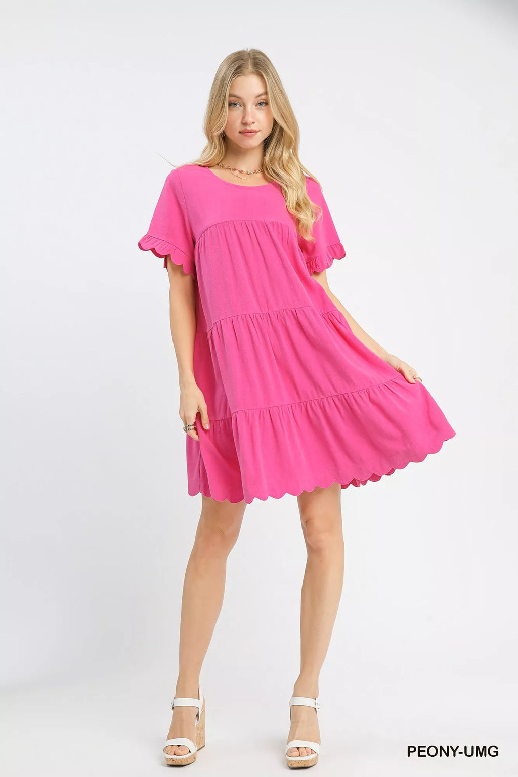 Umgee Linen Tiered Babydoll Dress with Ruffle Sleeves f2c3233b-c88b-4686-8e7f-9fdb15fb9637-Max-Origin Trendsi