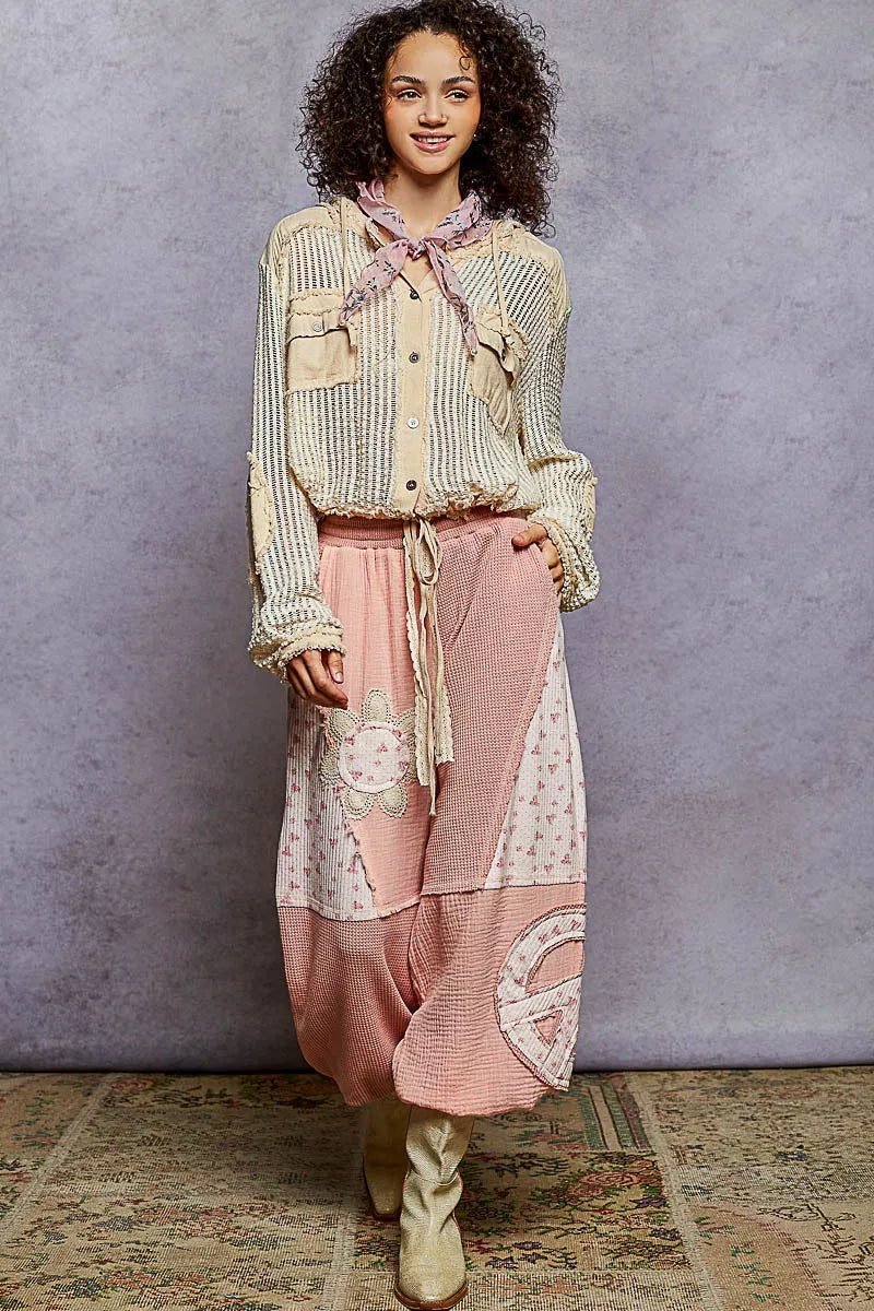 POL Womens Shirt Cream Texture Woven Button Hooded with Drawstring Hem f2d7304f-55d5-4513-b058-f24894942312-Max-Origin Trendsi