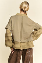 Davi & Dani USA Women Sweater Faux Layered Openwork Knit Ribbed Pullover f332301a-197a-49d3-a5d5-33f2aa1b0beb-Max Trendsi
