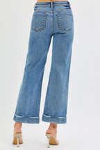 RISEN Womens Jeans Crop Mid Rise Straight with Taylor Cuffed Plus Sizes f363b849ac4c4f52ab9ef247a67a582a-Max-Origin Trendsi