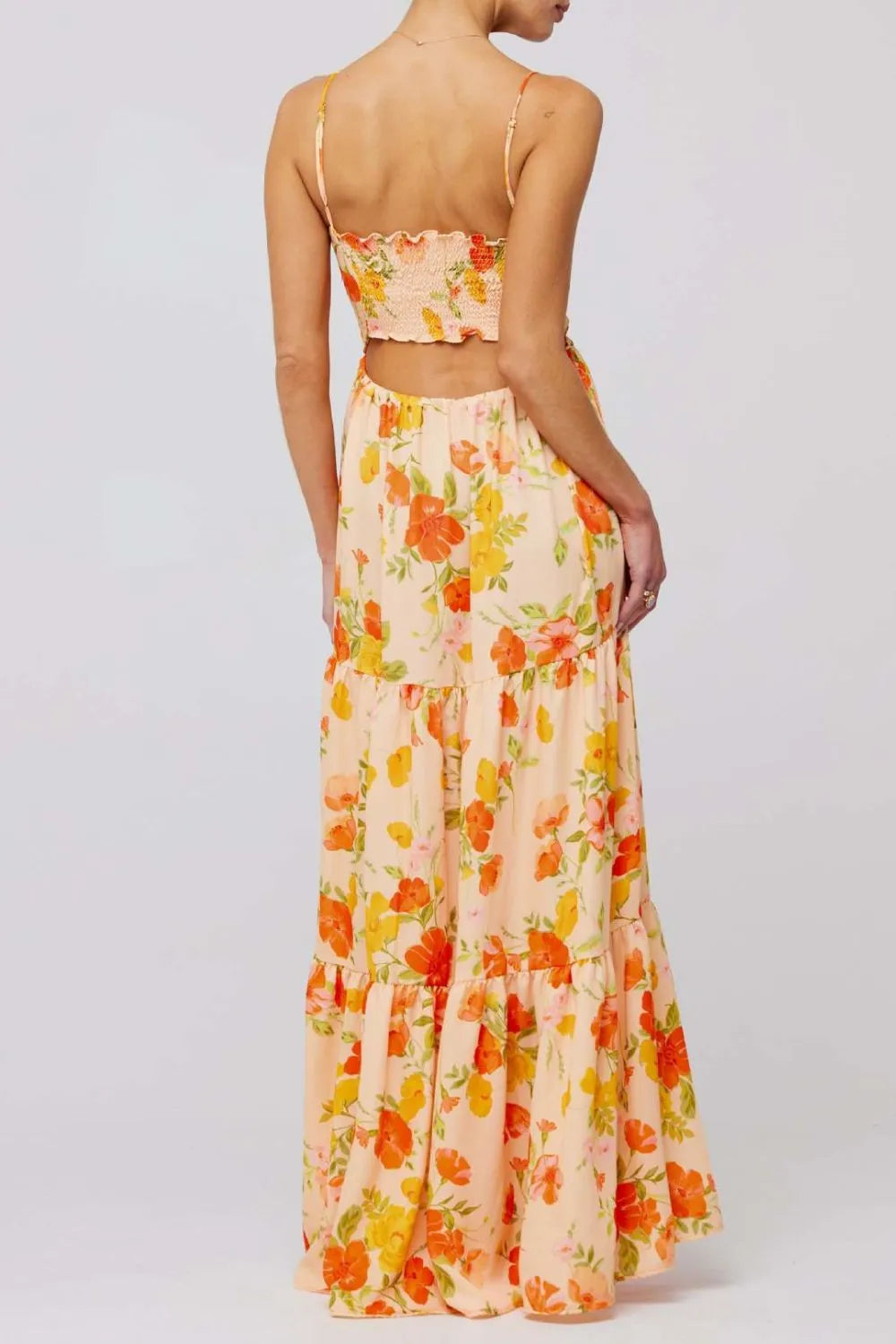 Maxi Dress Floral Print Tie Front Cutout Tiered Ruffle Party Dresses f379c21c-8bc7-452e-8e3e-d291db6c77ec-Max-Origin Trendsi