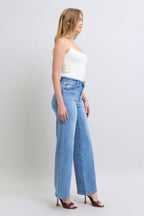 Judy Blue Women Jeans Medium Wash Full Size Wide Leg Denim with Pockets f3cc693d-56d2-41ed-92be-6a8bdc1207bd-Max Trendsi