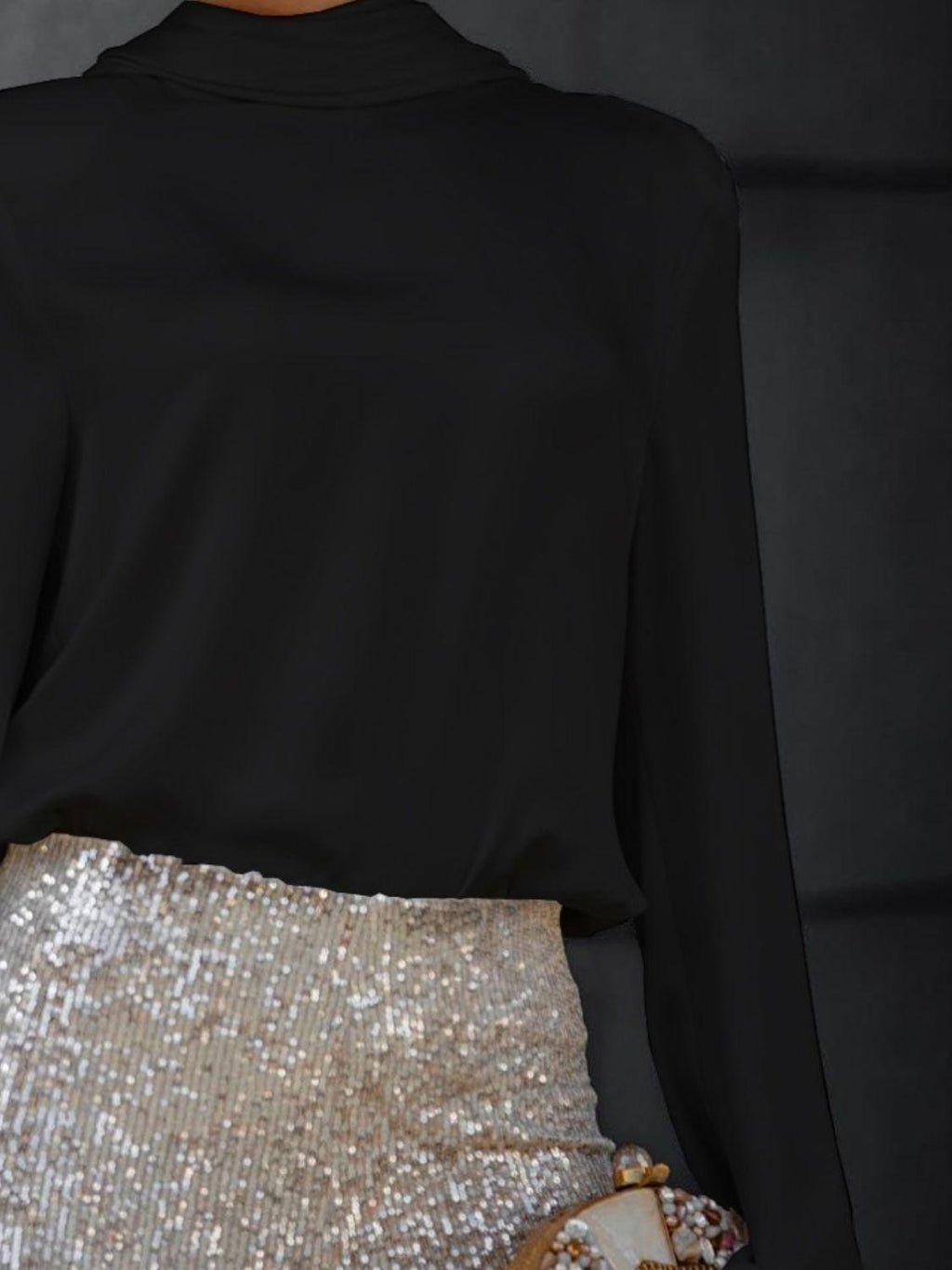 Women Blouse Backless Cowl Neck Long Sleeve Elegant Party OYL Tops f4788798-4c06-4a35-89ab-e52452604658-Max Trendsi