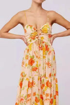 Maxi Dress Floral Print Tie Front Cutout Tiered Ruffle Party Dresses f4829d4c-cc4a-4584-9919-5380860f86fb-Max-Origin Trendsi