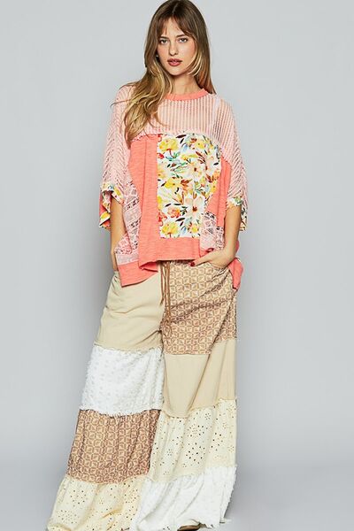 POL Knit Top Floral Hollow Out Half Sleeve f493c23b-05d5-4a87-b731-182b52cb86b8-Min Trendsi