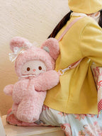 Plush Bunny Mini Backpack Bag Made of Polyester, Imported, One Size 6.3x15.4 Inches