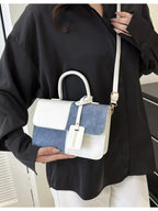 Womens Crossbody Bag Small Pu Leather Two-Tone Plaid Flap Handbag f4cdffbc0c0845159d283871c853ab6c-Max-Origin Trendsi