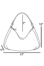Fame Accessories Metalic Khaki Faux Leather Hobo Shoulder Bag Simple Solid f4cf7206-8e49-417f-b0ba-7ec3fb69c858-Max-Origin Trendsi