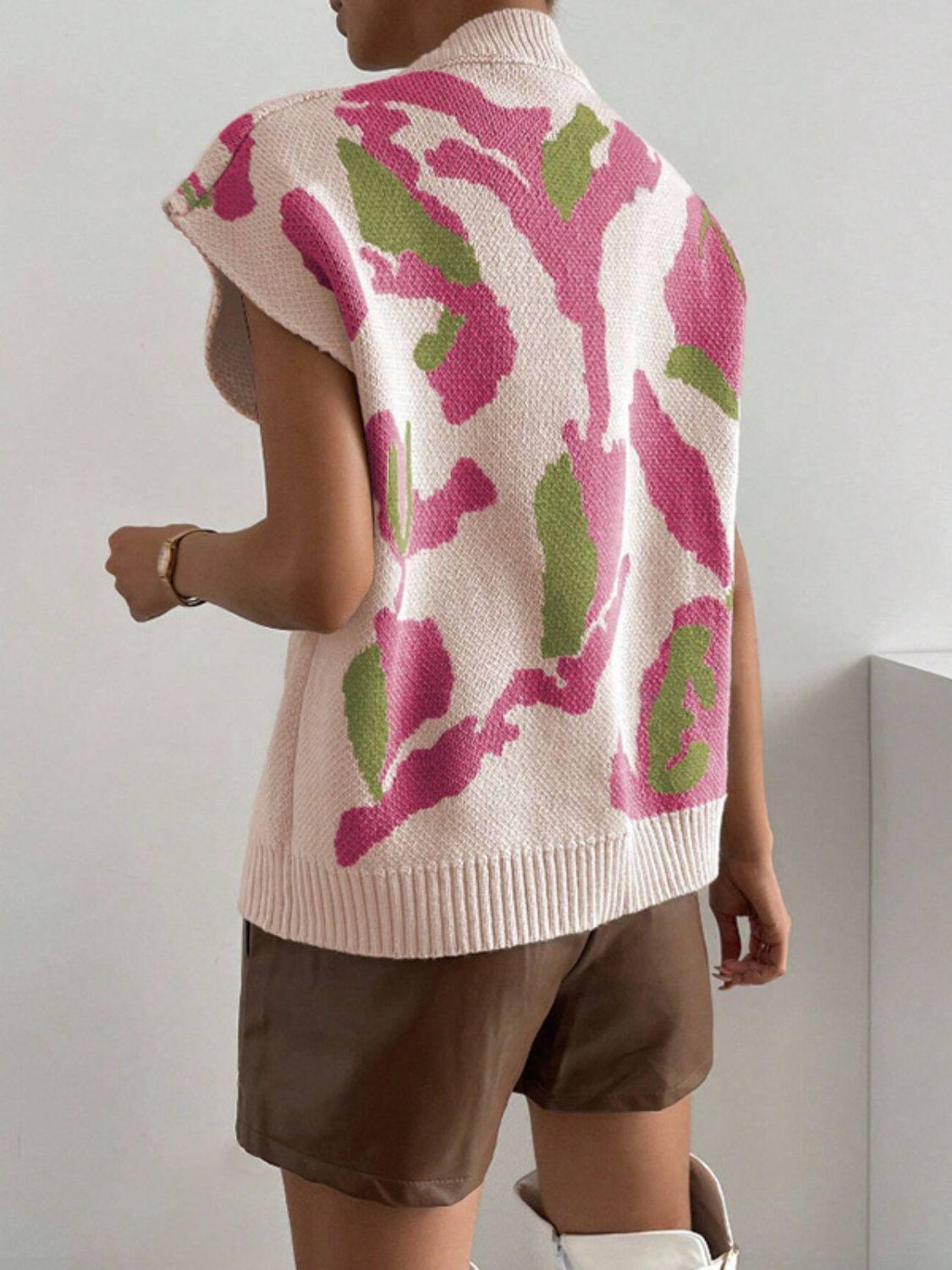 Sweater Vest Color Block V-Neck Knit Sleeveless Knitwear Top f519e2c1-1c4f-4576-bd1b-f7b3a7efeb10-Max Trendsi