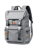 Large Oxford Cloth Rucksack Multi-Pockets Unisex Backpack Gray One Size f5954f0a-a39a-4c69-aec8-e354884aae8b-Min Trendsi
