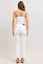 Judy Blue White Cropped Flare Jeans Contrast Stitching Denim Pants f5b09f86-c2d0-4c90-b922-e1cd61170ed4-Max-Origin Trendsi