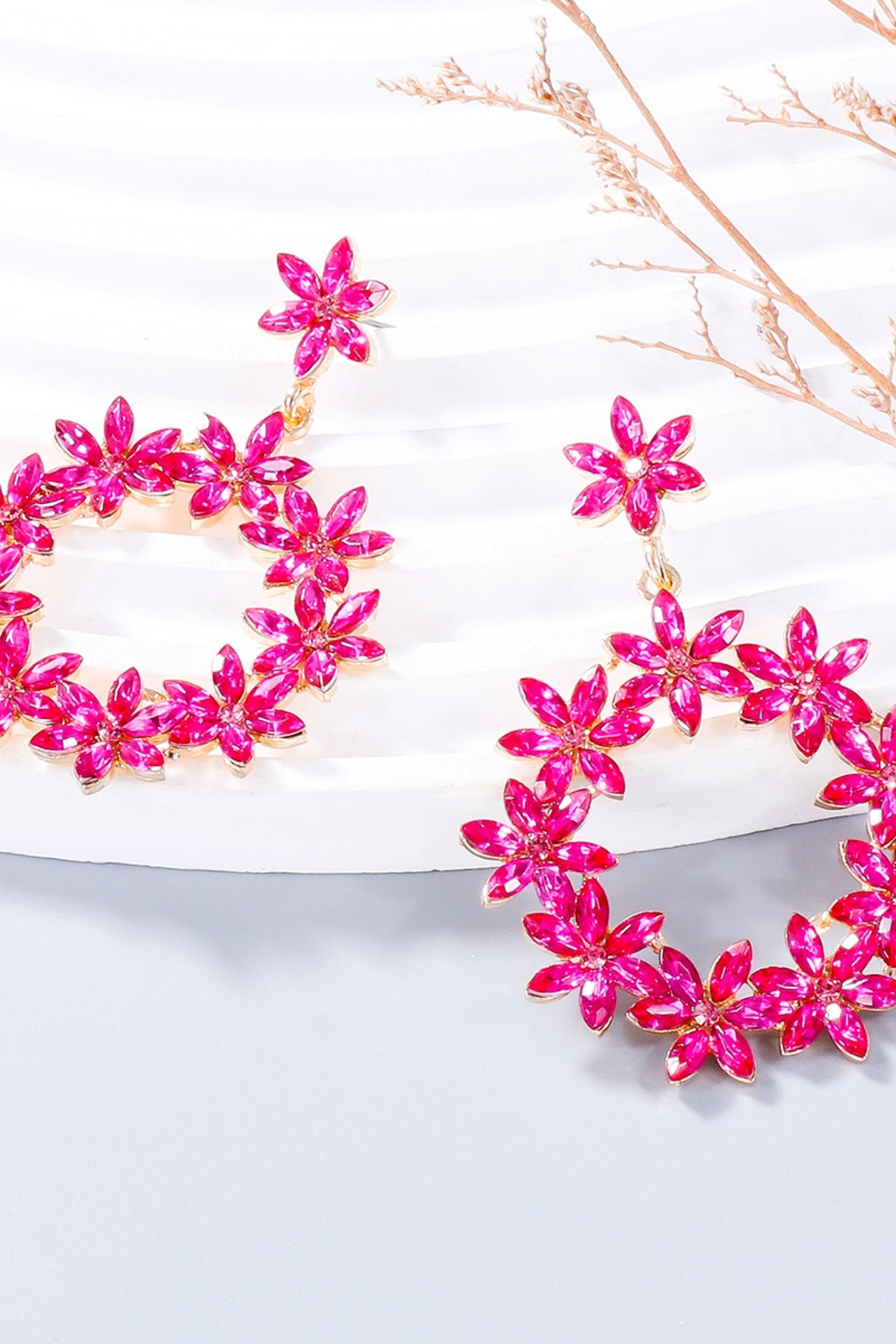 Dangle Earrings Rhinestone Flower Round Women Fashion Jewelry f5e1ce1f-3cae-4543-a765-316171853ff2-Max Trendsi