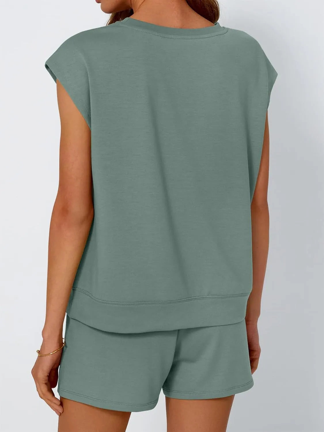 Outfit Set Round Neck Cap Short Sleeve Top and Shorts Set f5f12609-8667-481e-b3f4-ff9d3ce029b5-Max-Origin Trendsi