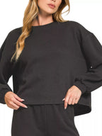 Zenana Womens Casual Outfit Set Black French Rib Pullover and Pants f5f52813-059d-4fb5-82d2-abd68bb754b2-Max-Origin Trendsi