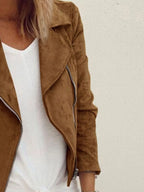 Women's Jacket Faux Suede Zip Up Long Sleeve Outwear f6586c93-304b-43ea-8937-aeeb88fde377-Max-Origin Trendsi
