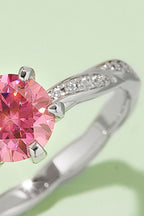 Murray Silver Ring 1 Carat Moissanite Stone Gold Blue Pink 925 Sterling Platinum-plated f65b1a2f2cfa4ba9b1e04e393d370328-Max Trendsi
